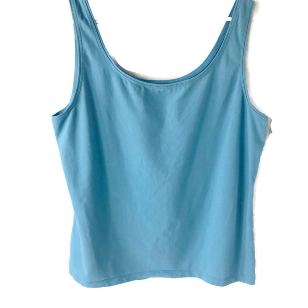 Talbots Women's Blue Tank Top Size XL Sleeveless